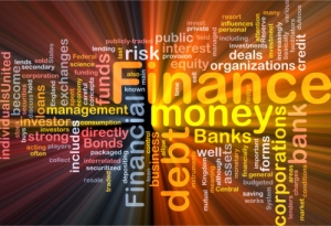 wordcloud illustration of finance money