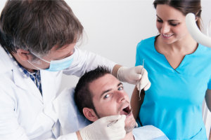 male patient and a dentist